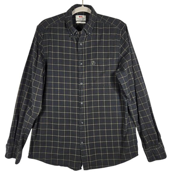 Fjallraven Ovik Flannel Shirt Mens Large Regular Fit Classic Utility Outdoors - Picture 1 of 13